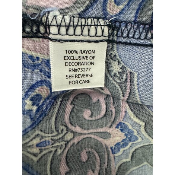 Croft & Barrow Paisley Print Smocked Bodice Midi Maxi Dress Size 2X 20 22 Plus - Picture 5 of 7